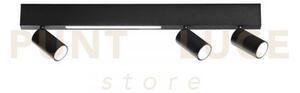 Applique a parete led oriented nera 3 luci attacco gu10 e 1 led 8w 