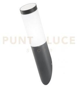 Applique tokyo antracite 1 luce attacco e27 ip44 7,6x37,6cm in acci