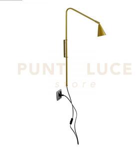 Applique a parete enea oro 1 luce attacco gu10 37,7x9x69,5cm in met