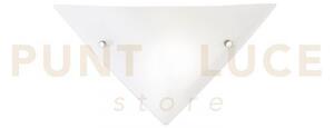 Applique a parete osiride bianca 1 luce attacco e27 30x30cm in vetr