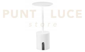 Lampada da tavolo ricaricabile led liberty bianca 2w 300lm 3000k di