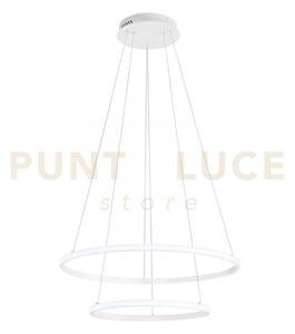 Lampadario a sospensione led axis bianca 31w 3360lm cct 3000 4000 6