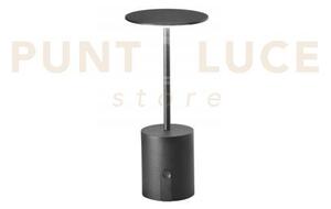 Lampada da tavolo ricaricabile led liberty nera 2w 300lm 3000k dimm
