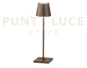 Lampada da tavolo ricaricabile led drink bronzo 1,5w 165lm 3000k di