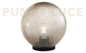 Lumetto polly sfera grigio montatura nera 1 luce attacco e27 ip44 2