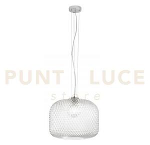 Lampadario a sospensione ashford sferica trasparente 1 luce attacco