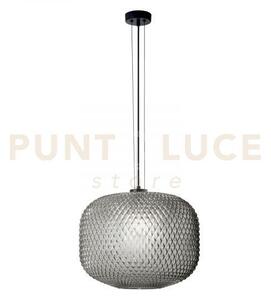 Lampadario a sospensione ashford sferica fume' 1 luce attacco e27 4