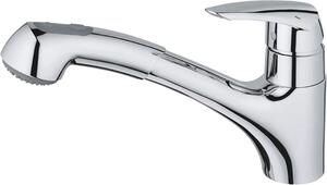 Miscelatore da cucina - Rubinetto per lavello - Uso quotidiano - Doccetta estraibile - Bocchetta da 19,5 cm - Cromo
