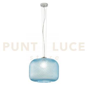 Lampadario a sospensione ashford sferica turchese 1 luce attacco e2