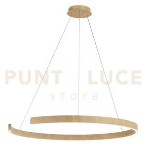 Lampadario a sospensione led navel legno 50w 6600lm cct 3000 4000 6
