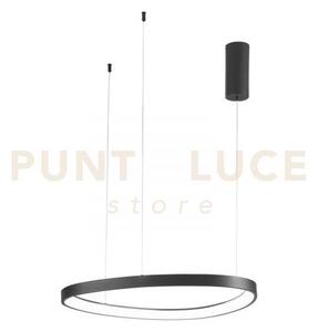 Lampadario a sospensione led klapton nera 58w 8360lm cct 3000 4000 