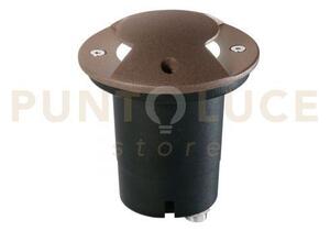 Faro carrabile a incasso hummer bronzo 1 luce attacco gu10 2 fasci 