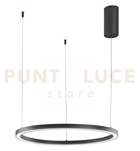 Lampadario a sospensione led hoop nera 30w 4500lm cct 3000k 4000k 6