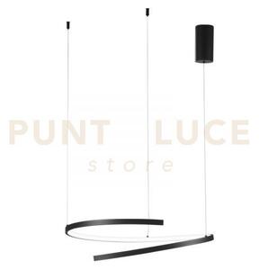 Lampadario a sospensione led moma nera 38w 6090lm cct 3000 4000 650