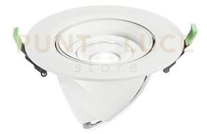Incasso led delta bianco e silver cob 38w 4300lm cct 3000k / 4000k 