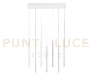 Lampadario a sospensione led pype bianca 35w 3290lm cct 3000 4000 6