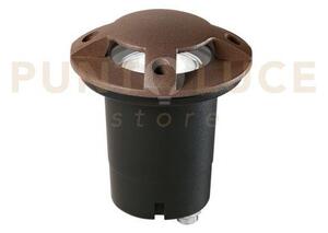 Faro carrabile a incasso hummer bronzo 1 luce attacco gu10 4 fasci 