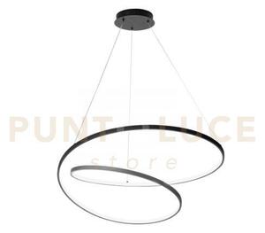 Lampadario a sospensione led lieve nera 60w 8000lm cct 3000k 4000k 