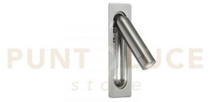 Applique a parete led ad incasso defoe orientabile nickel 3w 300lm 