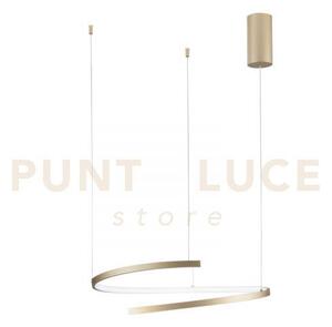 Lampadario a sospensione led moma oro 38w 6090lm cct 3000 4000 6500