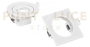 Incasso led sniper in fibre di plastica bianco 7w 660lm cct 3000k 