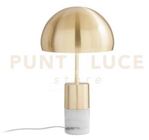 Lampada da tavolo igea oro con marmo 2 luci attacco e14 30x30x51,5cm