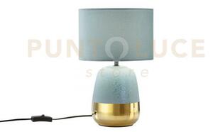 Lume sioux verde pavone e oro 1 luce attacco e27 22x22x45cm in cera