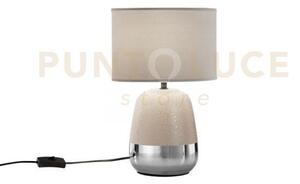 Lume sioux rosa cipria 1 luce attacco e27 22x22x45cm in ceramica e 