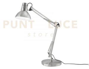 Lampada da scrivania artifex nickel 1 luce attacco e27 23x23x73,8cm