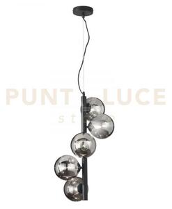 Lampadario a sospensione honey nera 5 luci attacco g9 36,1x60,4x183