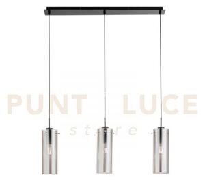 Lampadario a sospensione magic nera e fume' 3 luci attacco e27 79x1