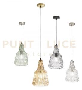 Lampadario a sospensione galway fume' 1 luce attacco e27 23x150cm i