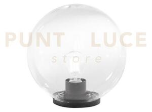 Lumetto polly sfera trasparente montatura nera 1 luce attacco e27 i