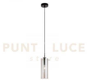 Lampadario a sospensione magic nera e fume' 1 luce attacco e27 10x1