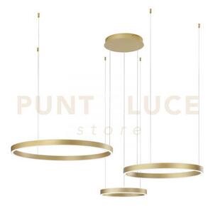 Lampadario a sospensione led akrobat 3 cerchi nera 180w 20620lm cct