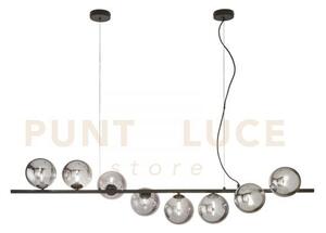 Lampadario a sospensione honey nera 8 luci attacco g9 145x33,5x165c