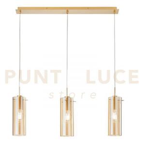 Lampadario a sospensione magic oro e ambra 3 luci attacco e27 79x10