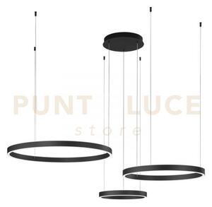 Lampadario a sospensione led akrobat 3 cerchi oro 180w 20620lm cct 