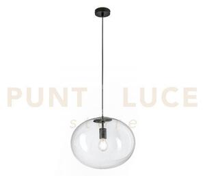 Lampadario a sospensione galaxy nera 1 luce attacco e27 40x155cm in