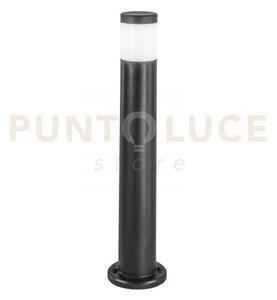 Paletto focus nero tondo 1 luce attacco gu10 ip65 17,5x77,5cm