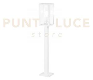 Palo mirage bianco 1 luce attacco e27 ip44 13x13x86cm in metallo e 