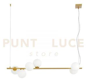 Lampadario a sospensione enoire oro 6 luci attacco e14 120x12x150cm