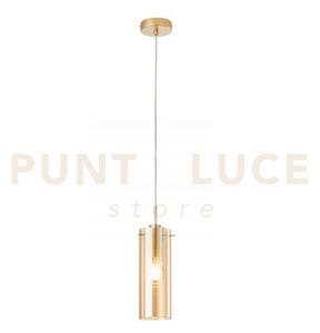 Lampadario a sospensione magic oro e ambra 1 luce attacco e27 10x15