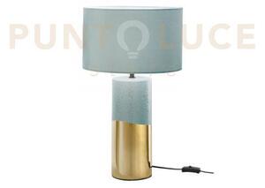 Lume tataka verde pavone e oro con paralume in velluto 1 luce attac