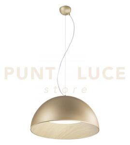 Lampadario a sospensione led coco oro 40w 5250 lm 3000 4000 6500k d