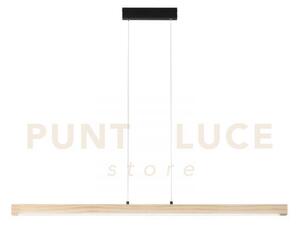 Lampadario a sospensione led joseph legno 22w 2750lm cct 3000k 4000