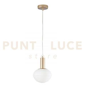 Lampadario a sospensione ripple oro 1 luce attacco e27 18x18x150cm 