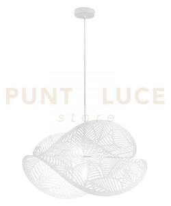 Lampadario a sospensione rhei-leaf bianca doppio diffusore 1 luce a