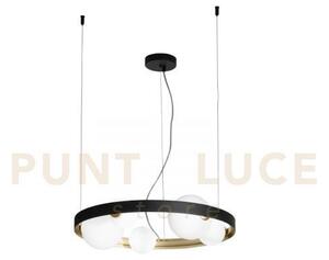 Lampadario a sospensione sonetto nera e oro 5 luci attacco g9 55x12