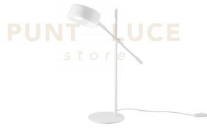 Lampada da tavolo eiffel in metallo bianco con punto luce orientabi